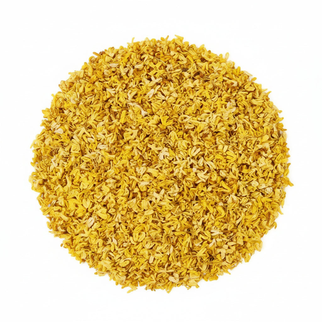 Golden osmanthus flower tea - honey-sweet caffeine-free herbal tea